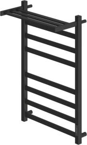 Полотенцесушитель электрический Point Меркурий PN83858PB 50х80 с полкой, черный