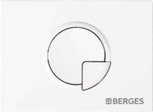 Кнопка смыва Berges Wasserhaus Novum R1 белый, глянец