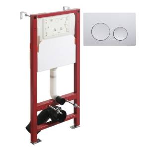 Система инсталляции для унитазов Agger ACC500+APB0100 клавиша хром глянцевый