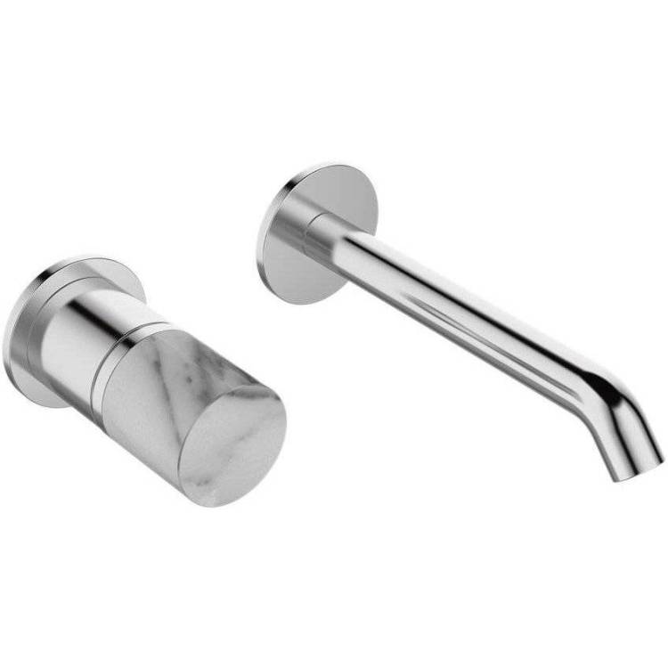 Смеситель для раковины Bronze de Luxe Focus 24686CM с внутренней частью, хром, мрамор