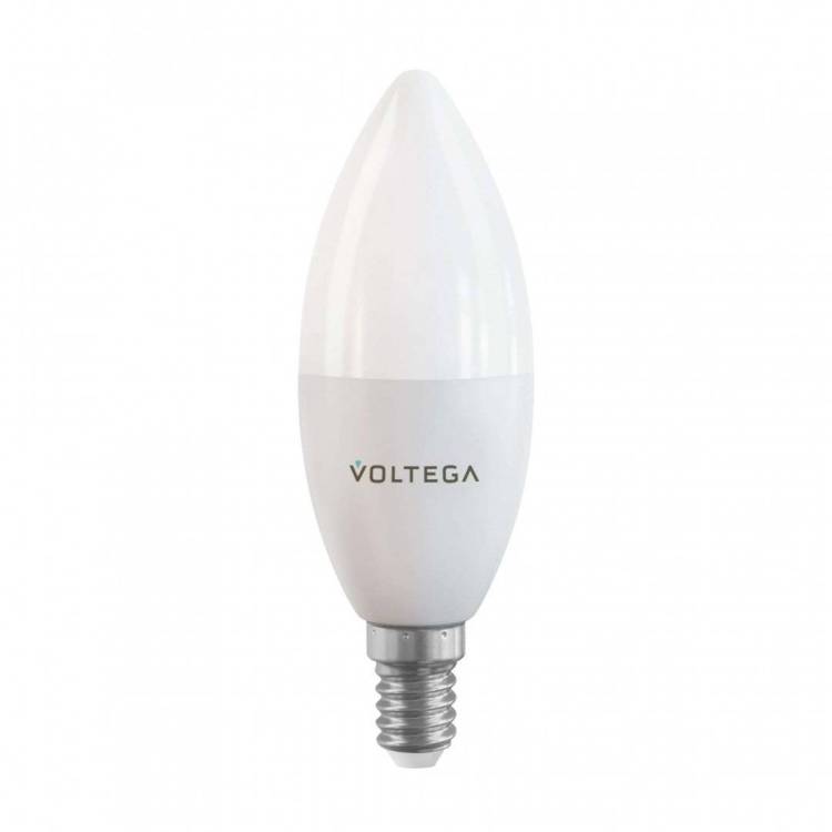 Лампа светодиодная диммируемая Voltega E14 5W 2700K матовая VG-C37E14cct-WIFI-5W 2427