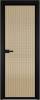 Межкомнатная дверь Profil Doors 1 AV цвет профиля Черный, стекло безопасное 6 мм мору золото 600x2000