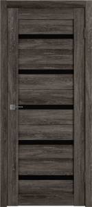 Межкомнатная дверь Владимирская Фабрика Дверей Atum 7 Terra Vellum стекло Black Gloss 700x2000