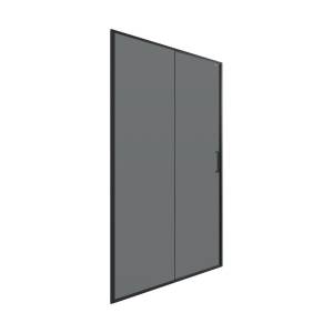Душевая дверь в нишу Timo TD-150/03GR-6 профиль черный, стекло графит, 150x195