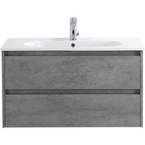 Тумба с раковиной Belbagno Kraft KRAFT-800-2C-SO-CG 80x46x50 Cemento Grigio подвесная с двумя выкатными ящиками