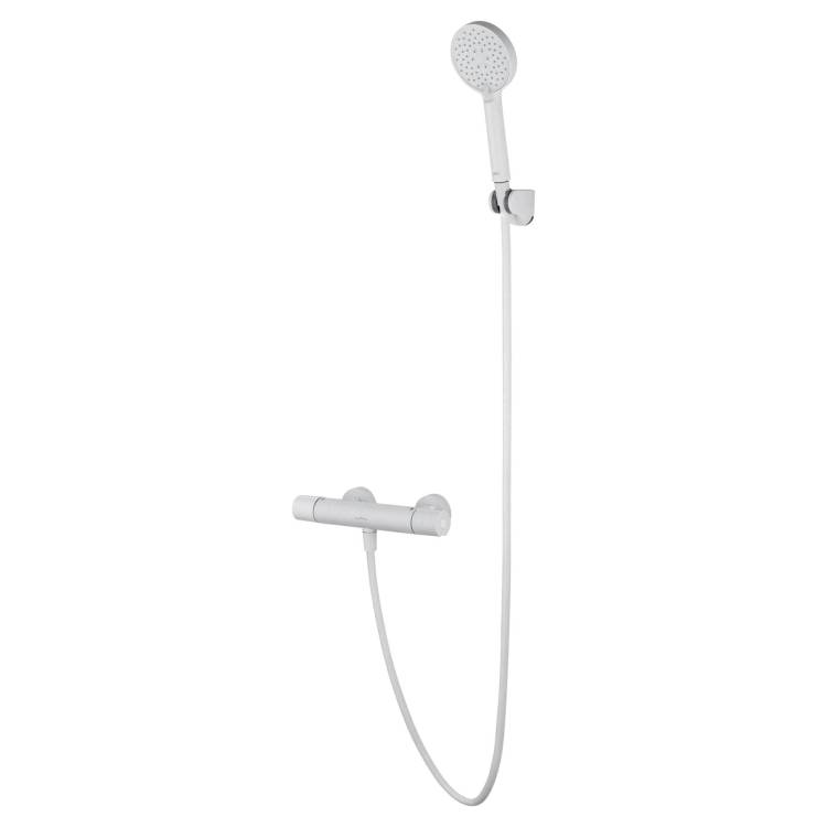 Смеситель для душа Wonzon & Woghand WW-B2029-A-MW термостатический, белый матовый