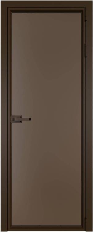 Межкомнатная дверь Profil Doors 1 AV цвет профиля Деорэ, стекло безопасное 6 мм монохром гляссе 800x2000