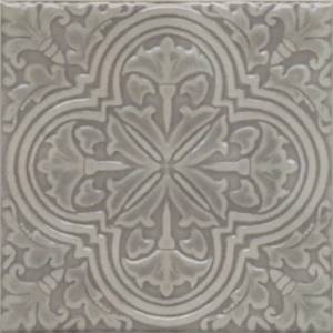 Декор Kerama Marazzi Фес KMD3STA006BN серый глянцевый 15x15