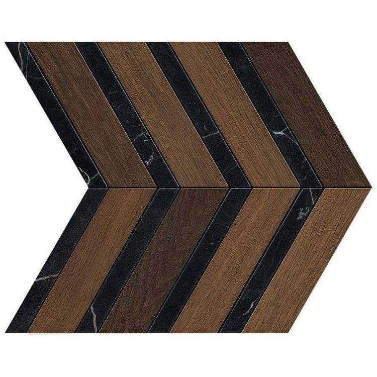Мозаика Atlas Concorde Heartwood AOYI Moka Marble Chevron 28.7x29.4