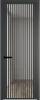 Межкомнатная дверь Profil Doors 3 AGP цвет профиля Серая ночь, стекло безопасное 6 мм ромб черный 800x2000