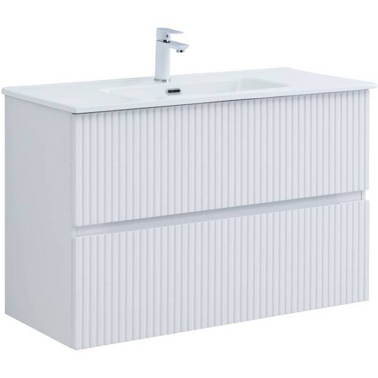 Тумба под раковину Aquanet Джейн (Flat) 100 белый матовый