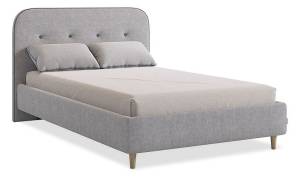 Кровать полутораспальная Mebelson Лео KM1.2-19.2350 галька/графит