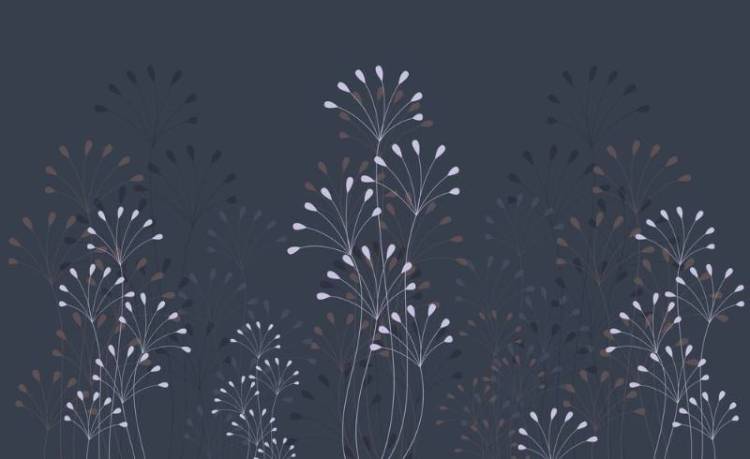 3D Фотообои Artegrafico «Изящные соцветия» PL-042 акварель