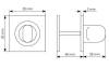 Завертка сантехническая Morelli LUX-WC-S CSA матовый хром фото 2