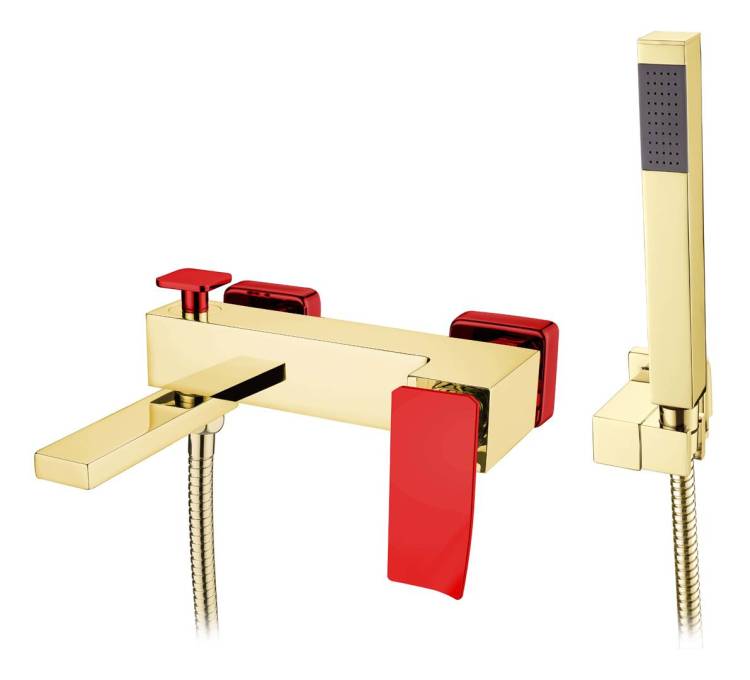 Смеситель для ванны Boheme Q 143-GR.2 Goldred.2