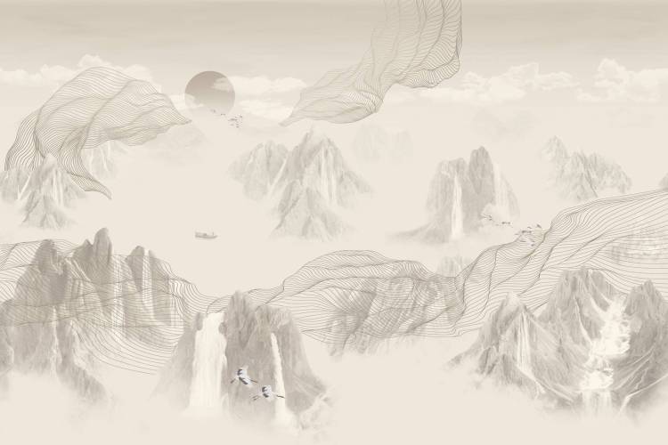 Бесшовные Eco обои Ortograf Artline 34567 Mountain abstraction Гладь ОЕ-Р2