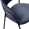Стул Bradex Home Turin FR 0555, синий вельвет с черными ножками фото 5