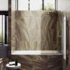 Шторка на ванну MaybahGlass MGV-71-5у стекло бронза, профиль хром матовый, 1400x900