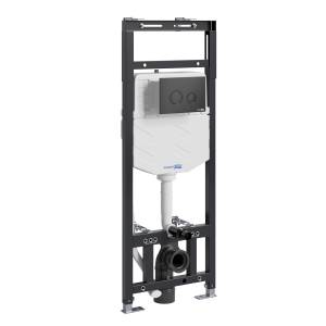 Система инсталляции для унитазов Wasserkraft Alme 15TLT.010.ME.MB01 клавиша черный матовый