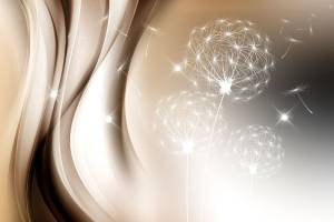 3D Фотообои Artegrafico «Одуванчики на бронзовом фоне» GM-082 канвас