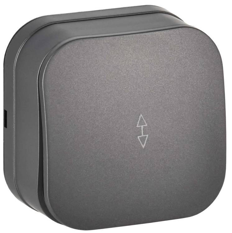 Выключатель 1-клавишный проходной IEK Glory EVH12-K46M-10 сталь матовый