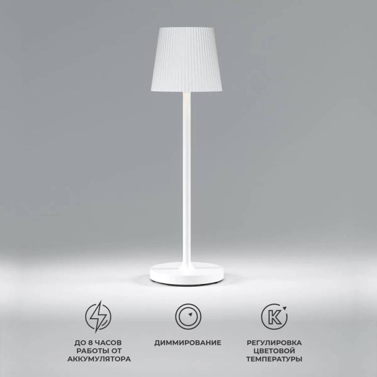 Настольная лампа светодиодная аккумуляторная Elektrostandard Mist TL70220 белый