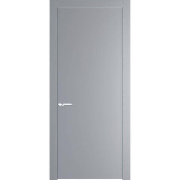 Межкомнатная дверь Profil Doors 1 PA полотно Смоки, профиль серебро 800x2000