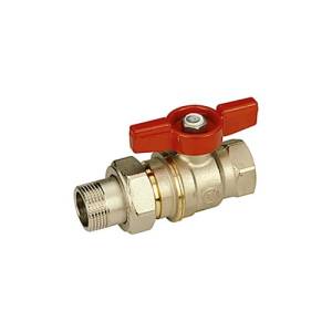 Кран шаровой Giacomini R919 полнопроходной с шаром DADO и отводом, НВ 1/2 x 1/2