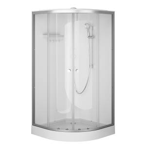 Душевая кабина Am.Pm X-Joy W94C-401-100MT 100x100, 1/4 круга, профиль матовый хром, стекло прозрачное