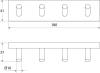 Крючок Iddis Edifice четверной фото 3