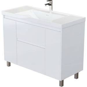 Тумба с раковиной Aquanet Nova Lite 2.0 110 365919 Белый глянец