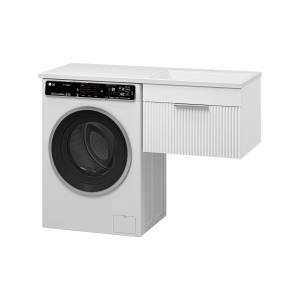 Тумба под раковину Brevita Enfida - 60 ENF-09060-011Я подвесная, 1 ящик, под стиральную машину, белая матовая, эмаль