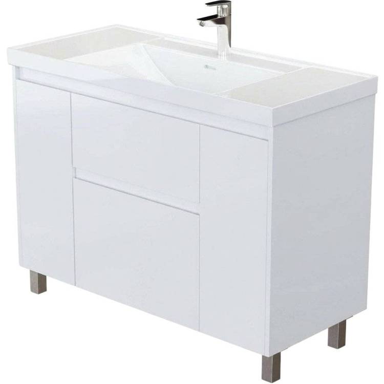 Тумба с раковиной Aquanet Nova Lite 2.0 110 365919 Белый глянец