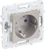 Розетка 1-местная с заземлением и шторками IEK Skandy SK-R14-16-K37 шампань