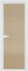 Межкомнатная дверь Profil Doors 1 AV цвет профиля Вайт, стекло безопасное 6 мм мору золото 600x2000