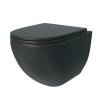 Унитаз подвесной Watersense Milana S W00080 безободковый, сиденье микролифт, черный матовый фото 15