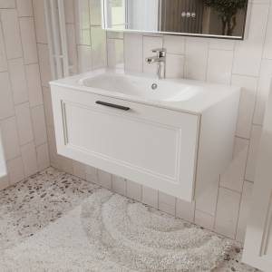 Тумба с раковиной Terminus Classik CLA10801900301O белый, 80x38