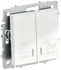 Выключатель 2-клавишный IEK Brite BR-V20-2-10-K01 белый