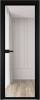 Межкомнатная дверь Profil Doors 1 AV цвет профиля Черный, стекло безопасное 6 мм ромб белый 700x2000