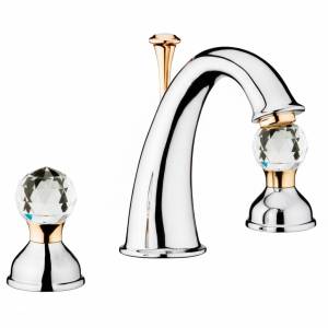 Смеситель для раковины Webert Karenina KA750101017 хром, золото