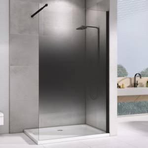 Душевая перегородка Abber Immer Offen AG69103BS 100x200, профиль Черный