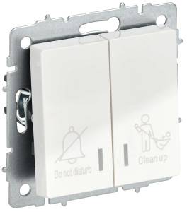 Выключатель 2-клавишный IEK Brite BR-V20-2-10-K01 белый