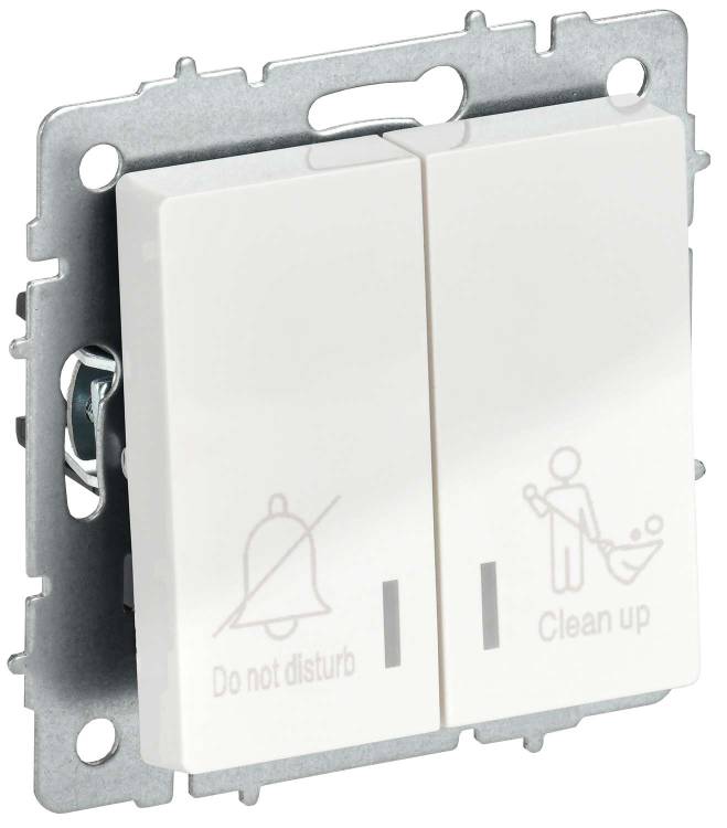 Выключатель 2-клавишный IEK Brite BR-V20-2-10-K01 белый