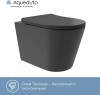 Унитаз подвесной Aqueduto Cone Plus CONT0240 безободковый, сиденье микролифт, черный матовый фото 2