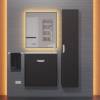 Тумба с раковиной Uperwood Modul 393020547 подвесная, матовая, черная, 60 см фото 13