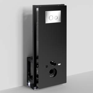 Система инсталляции для унитазов Wasserkraft Glan 66TLT.010.ME.BL.CH01 клавиша хром