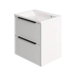 Тумба с раковиной La Fenice Simpla Twin Bianco NFNC-01-SIM-B-60-2-3-60 белая матовая, 60 см