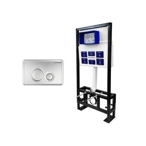 Система инсталляции для унитазов Bettoserb Sava Free Standing SFS40006462 клавиша смыва хром матовый
