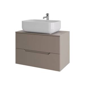 Тумба с раковиной Orange Line Li-80TuLMDF+B03-600W латте матовый, 80.5 см