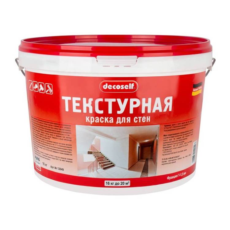 Краска текстурная декоративная акриловая Pufas Decoself 16 кг